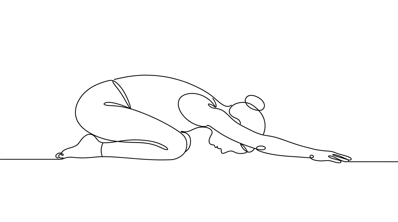 Balasana — illustration