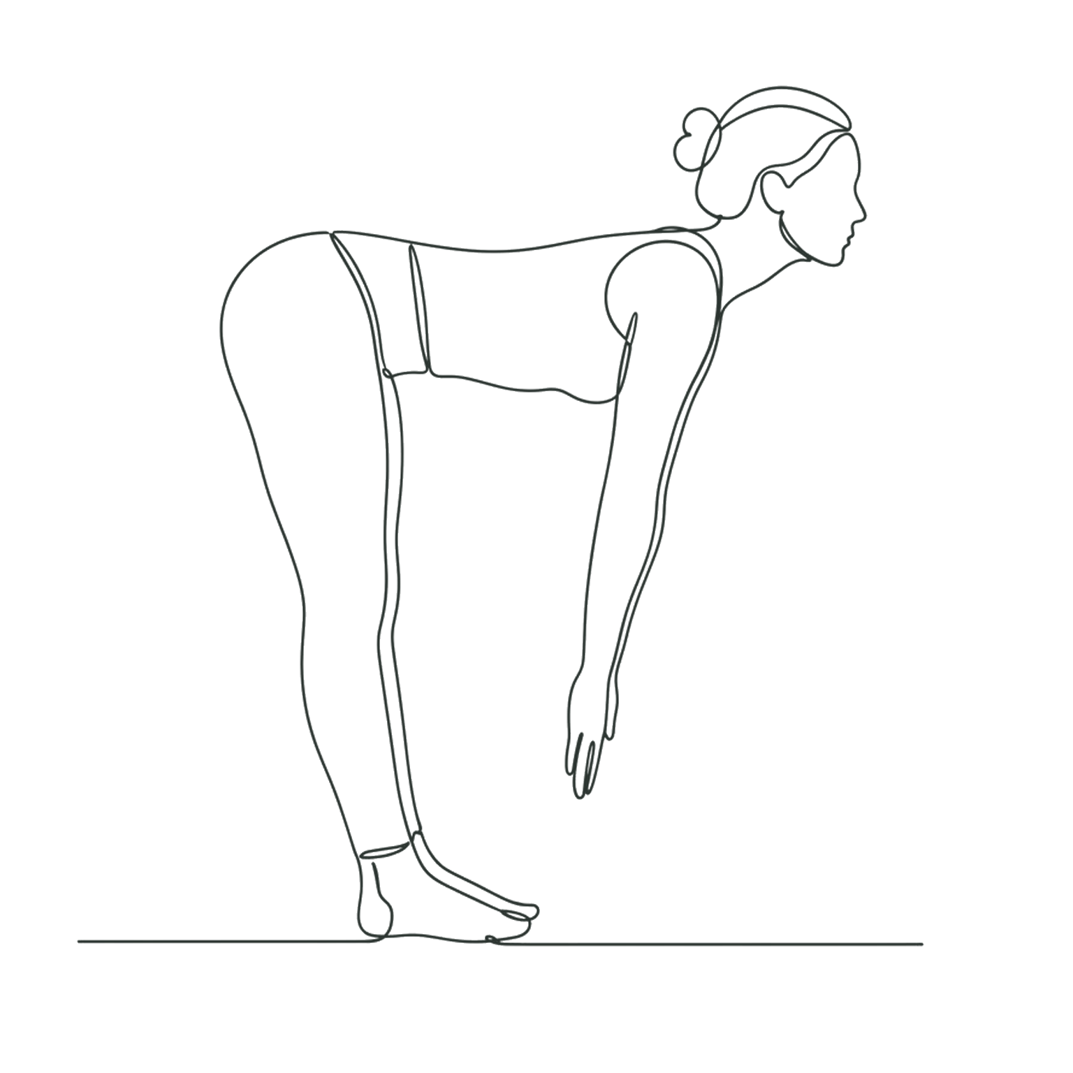 Ardha Uttanasana : demi-flexion avant