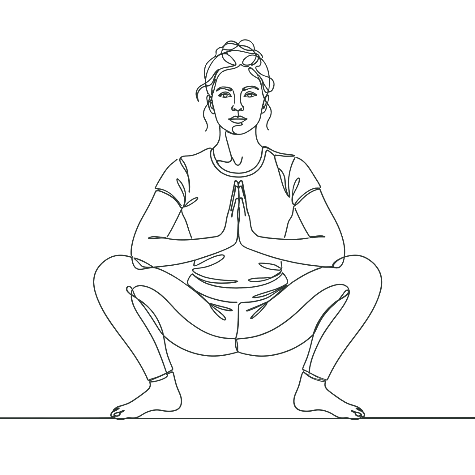 Malasana : posture de la guirlande