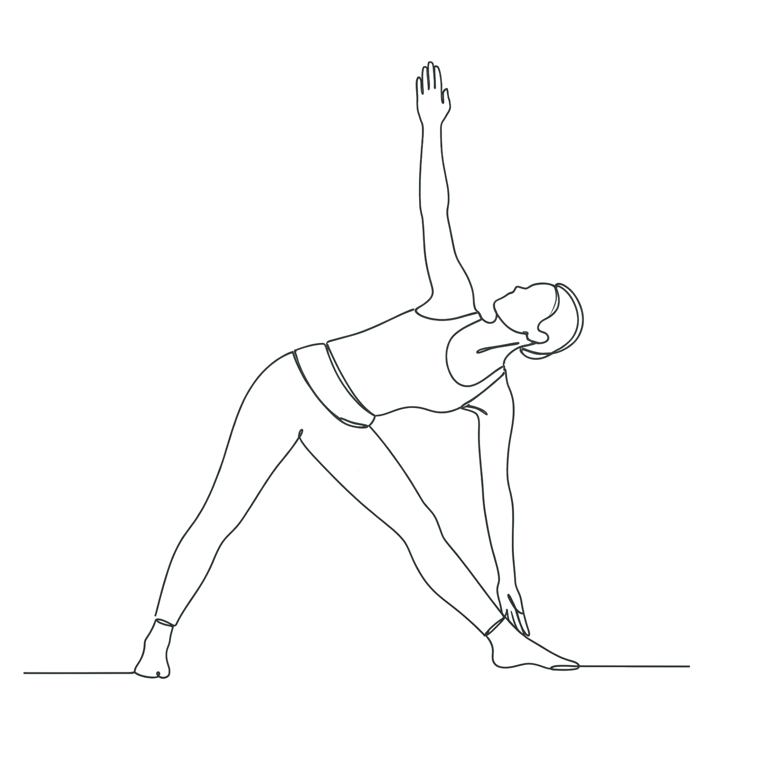 Parivrtta Trikonasana : triangle en torsion