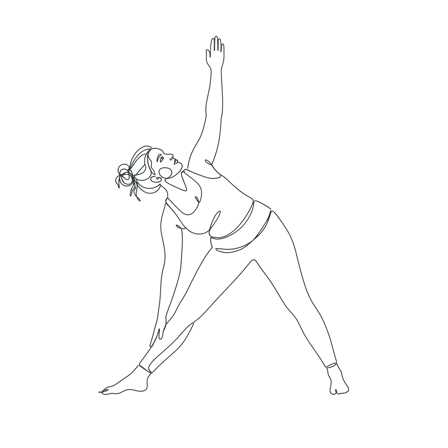 Utthita Trikonasana : triangle étendu