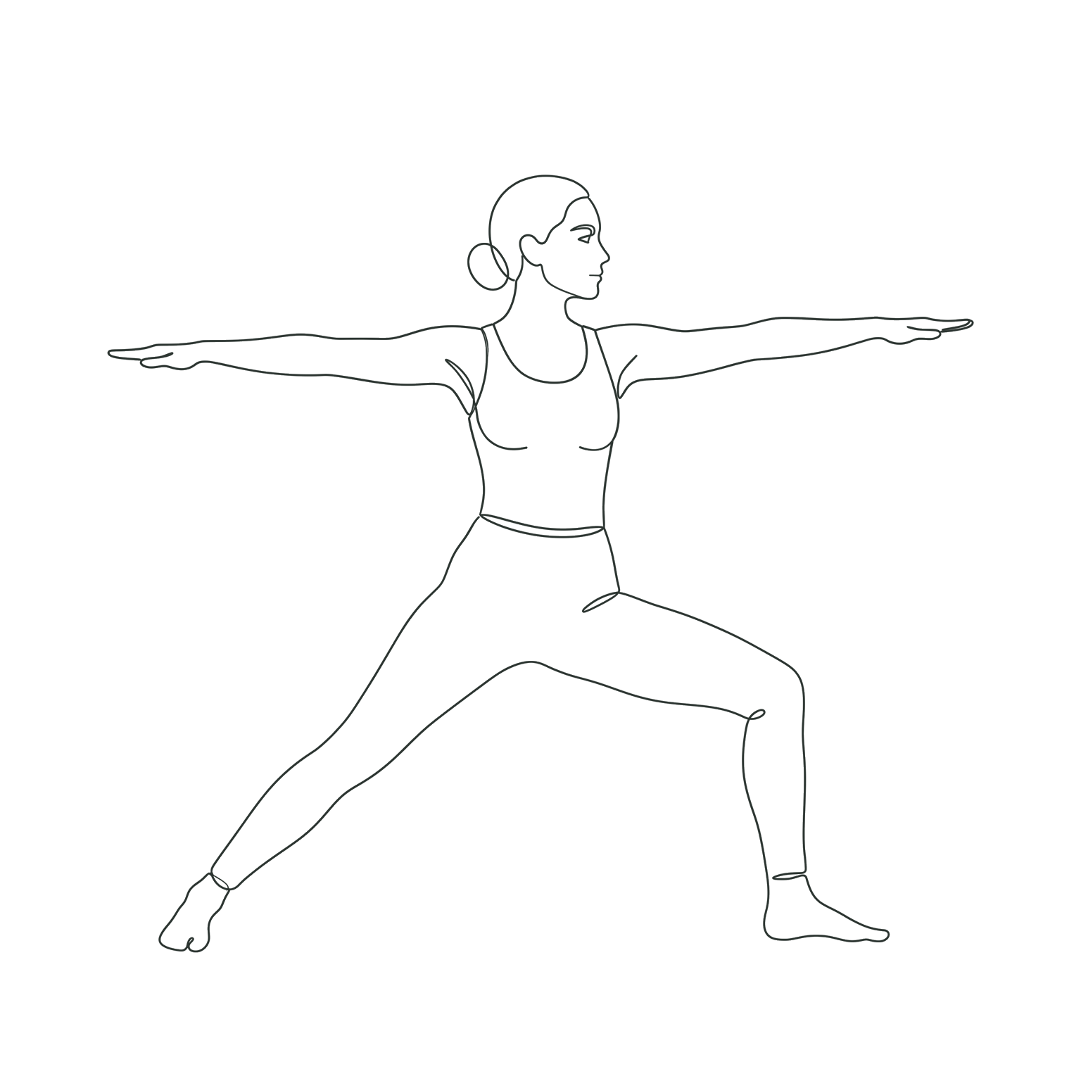 Virabhadrasana II : guerrier II